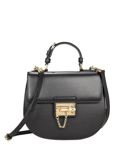 Black Small Leather Shoulder Bag .